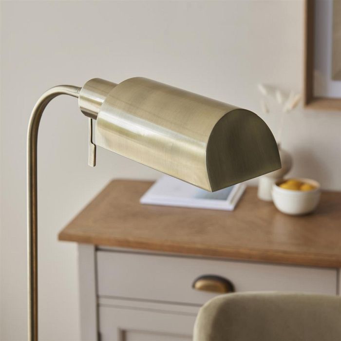 Pharmacy Antique Brass Reading Floor Lamp 114205