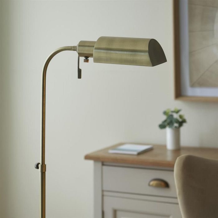 Pharmacy Antique Brass Reading Floor Lamp 114205