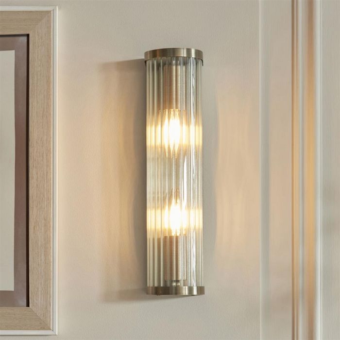 Ridgeton Double Wall Light Antique Brass Plate 118597