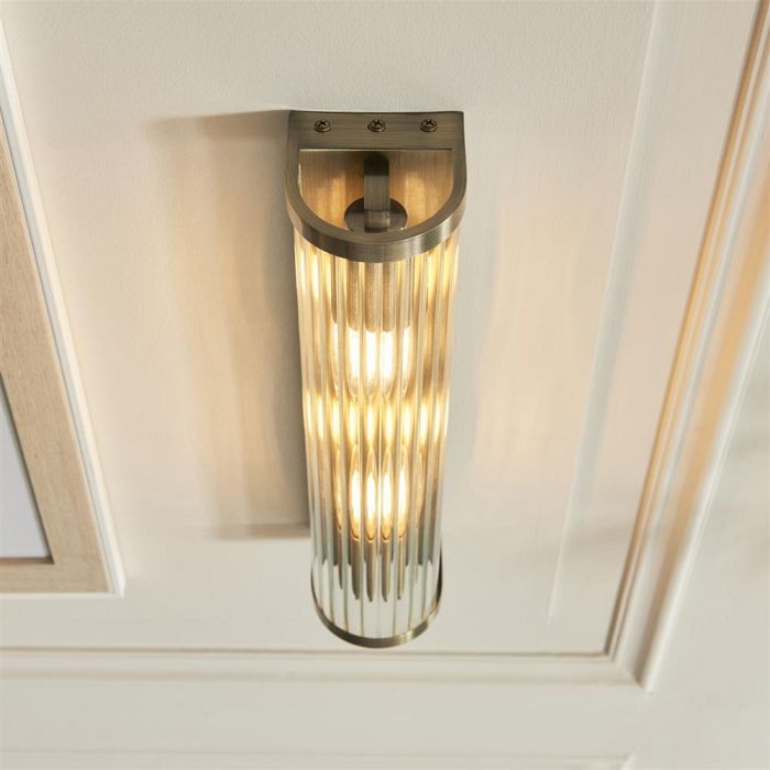 Ridgeton Double Wall Light Antique Brass Plate 118597
