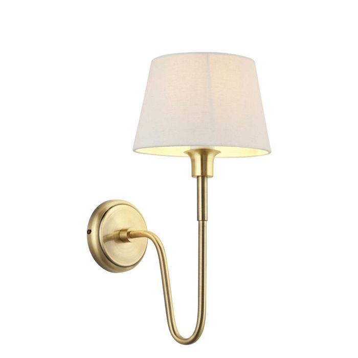 Rouen And Cici Antique Brass And Ivory Wall Light 103362