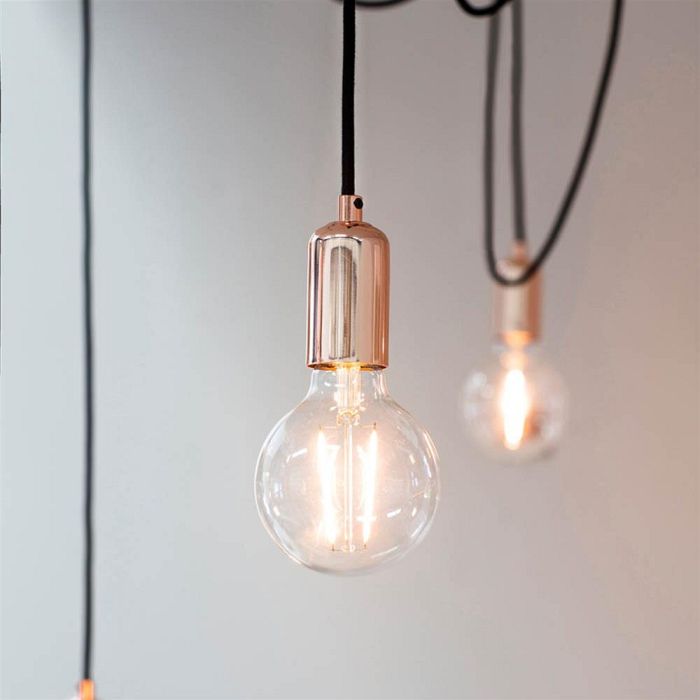 Studio 6 Light Copper Cable Pendant 76580