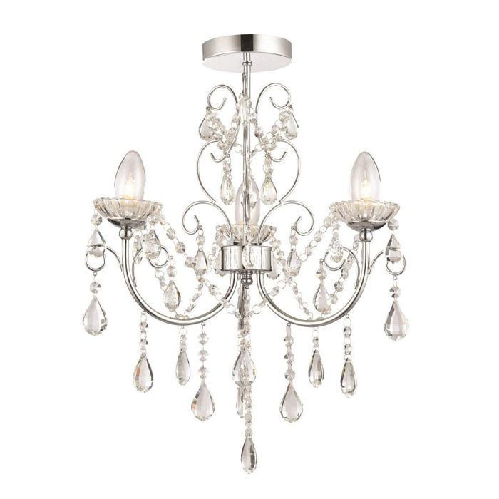Tabitha IP44 3 Arm Crystal Bathroom Chandelier 61251