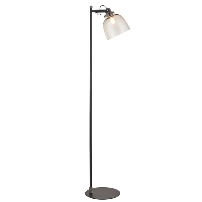 Urban Black and Smoked Grey Glass Floor Lamp 107013