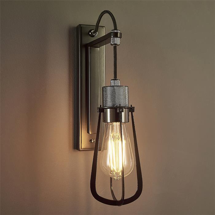 Urban Matt Black Hanging Wall Light 80950