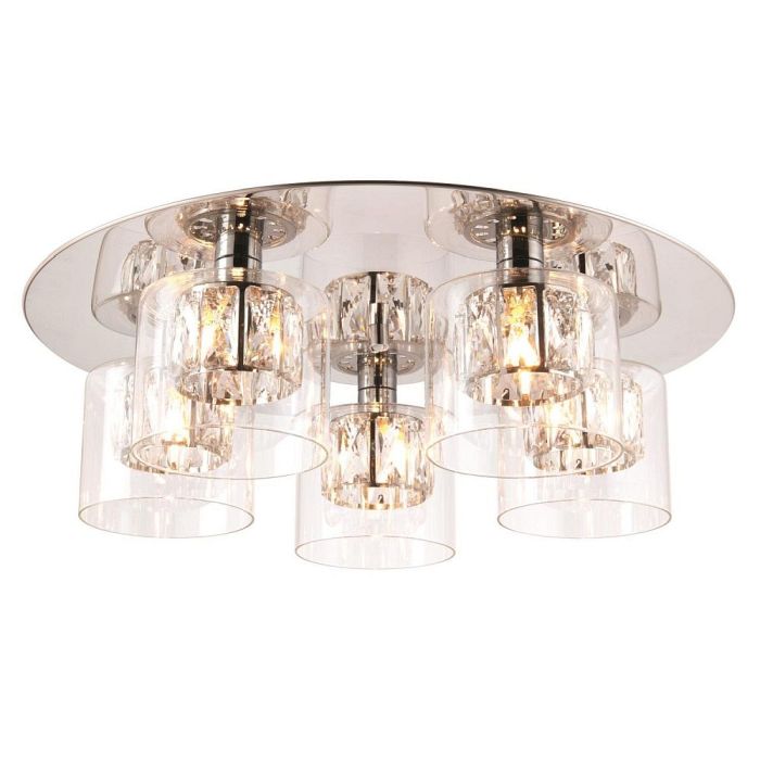 Verina 5 Light Crystal Semi Flush Light 76517