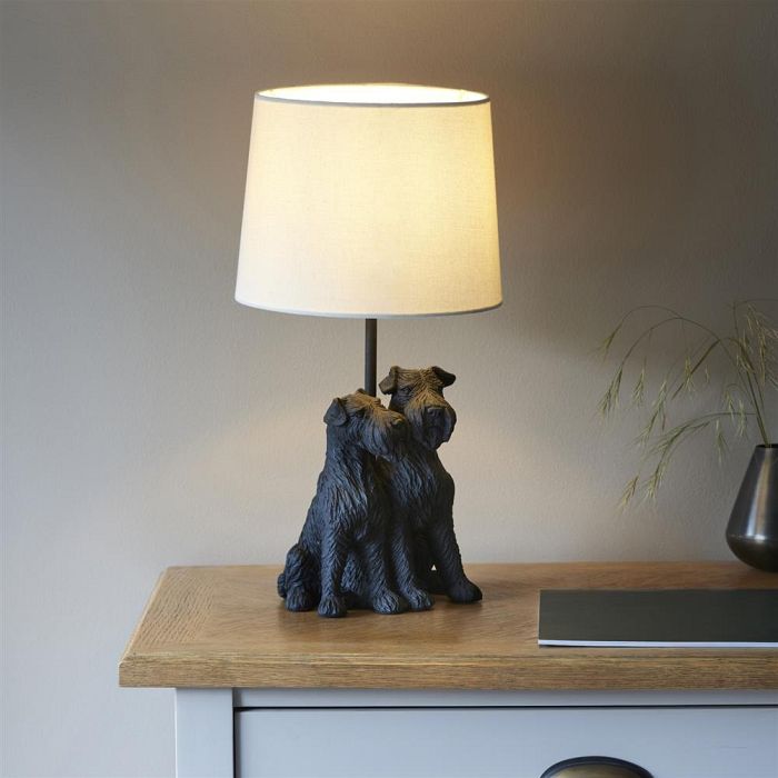 Westie Matt Black Table Lamp 106794