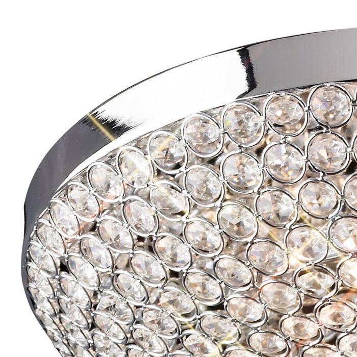 Ava 4 Lamp Crystal Ceiling Flush IL30187