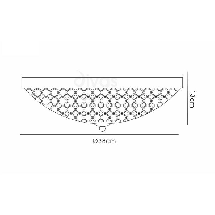 Ava 4 Lamp Crystal Ceiling Flush IL30187