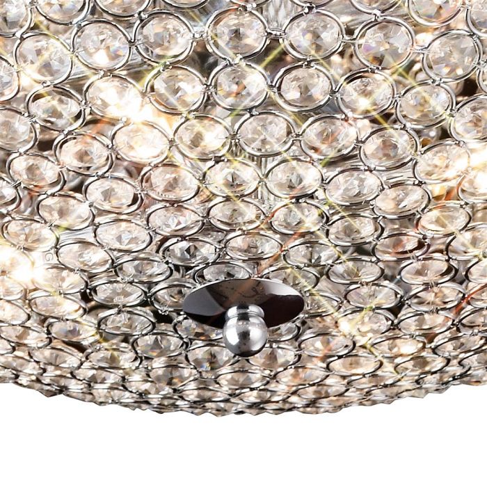 Ava 4 Lamp Crystal Ceiling Flush IL30187