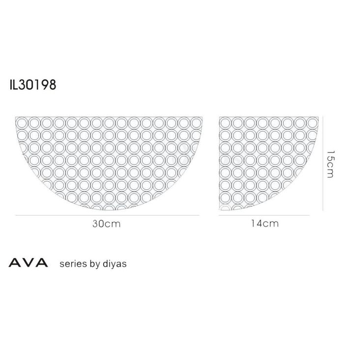 Ava 2 Lamp Crystal Wall Light IL30198