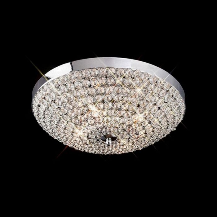 Ava 4 Lamp Crystal Ceiling Flush IL30187