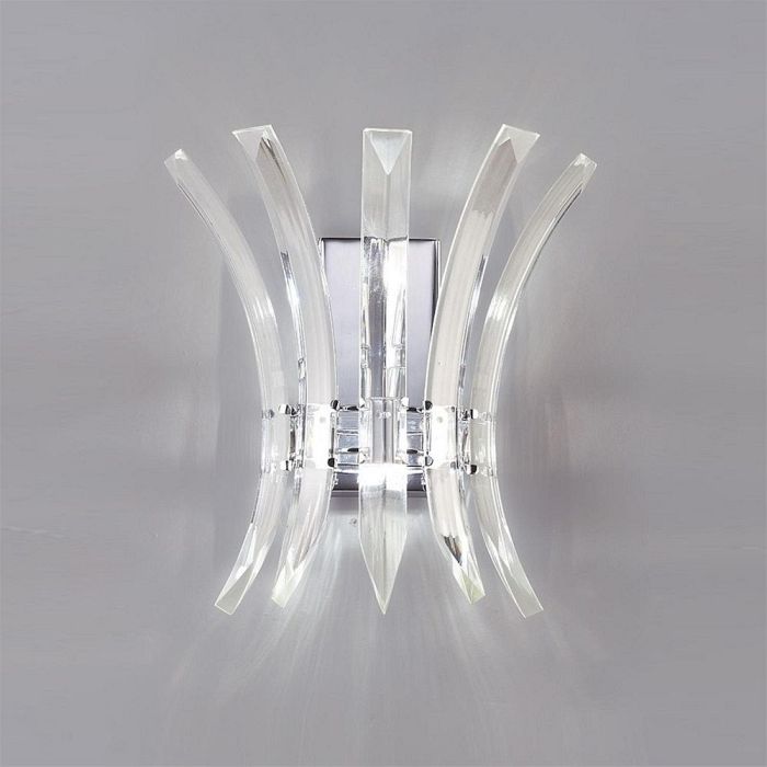 Sinclair Chrome Crystal Wall Light IL50440