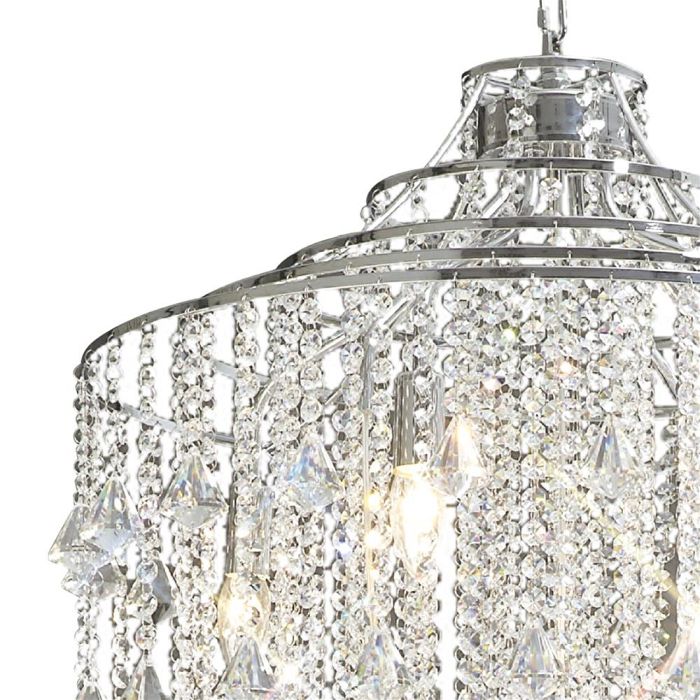 Inina 9 lamp Crystal Pendant Chrome IL30775