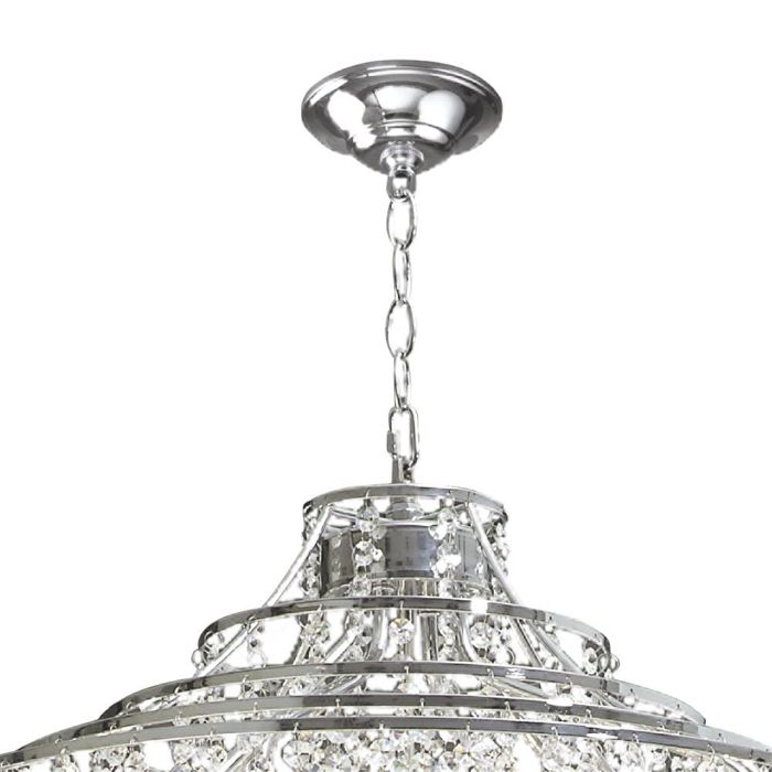 Inina 9 lamp Crystal Pendant Chrome IL30775