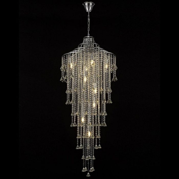 Inina 9 lamp Crystal Pendant Chrome IL30775