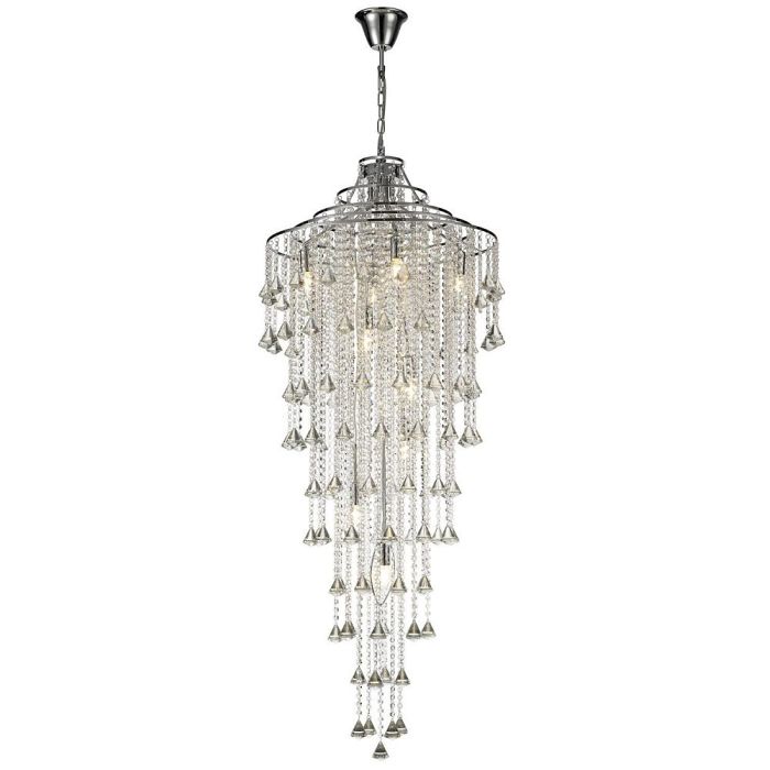 Inina 9 lamp Crystal Pendant Chrome IL30775