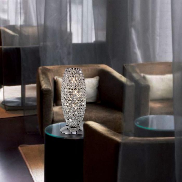 Kos Crystal And Chrome Table Lamp IL30411