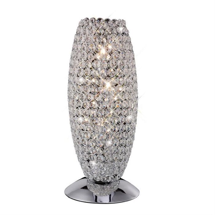 Kos Crystal And Chrome Table Lamp IL30411