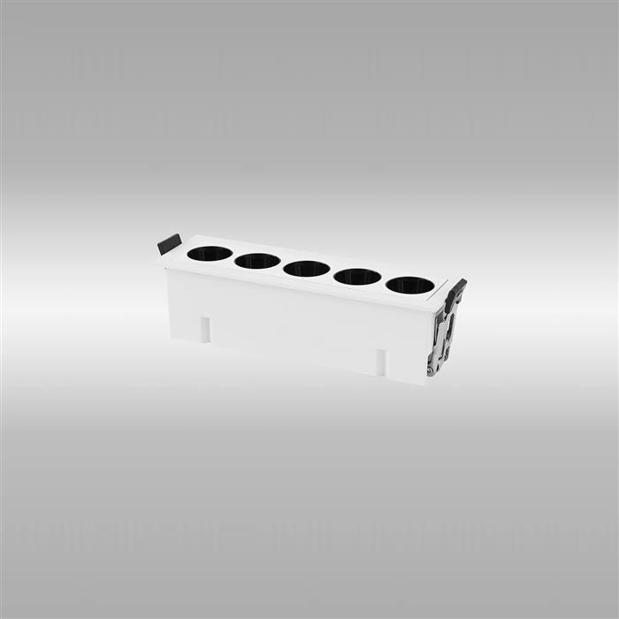 Blau LED White 12 Watt 3000K 5 Light Rectangular Recessed Downlight M9132