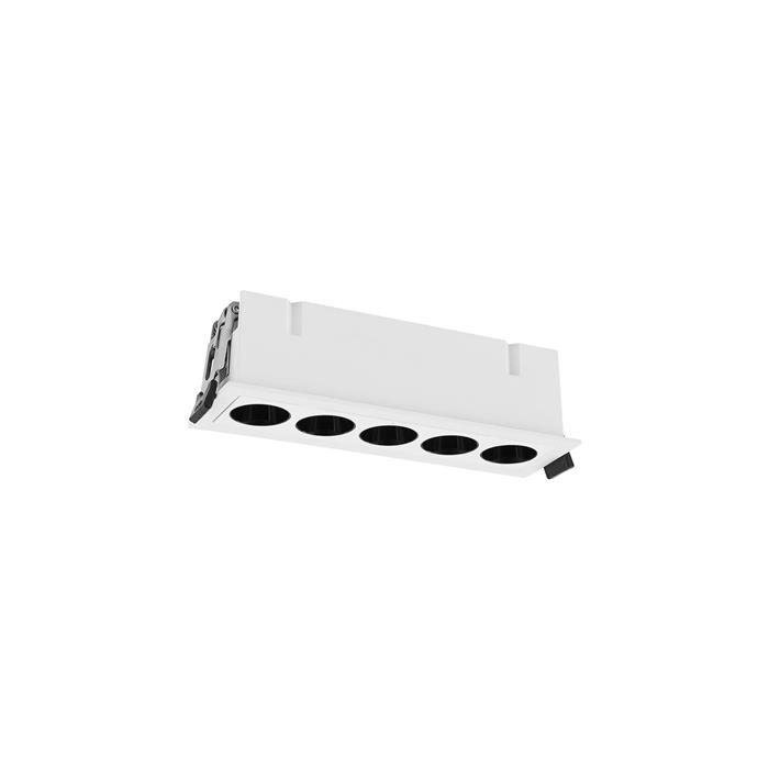 Blau LED White 12 Watt 3000K 5 Light Rectangular Recessed Downlight M9132