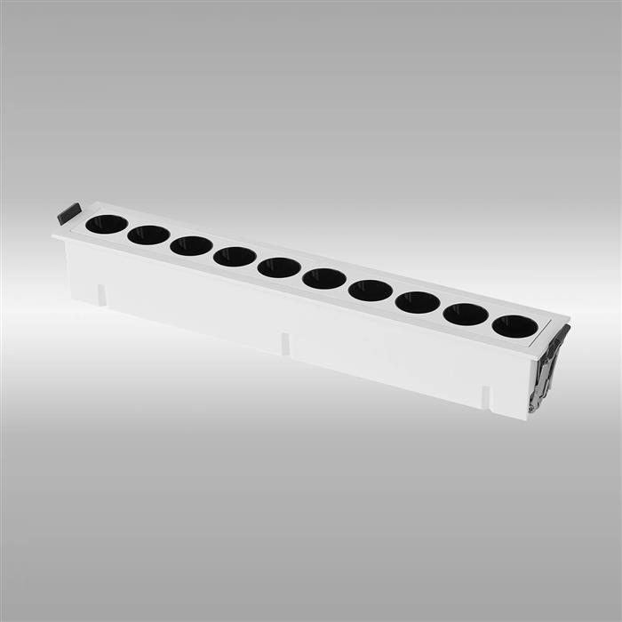 Blau LED White 24 Watt 3000K 10 Light Rectangular Recessed Downlight M9134