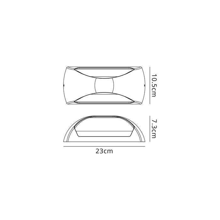Butan LED IP65 12 Watt White Up And Down Outdoor Wall Light M8902