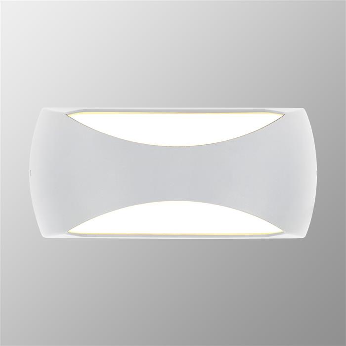 Butan LED IP65 12 Watt White Up And Down Outdoor Wall Light M8902