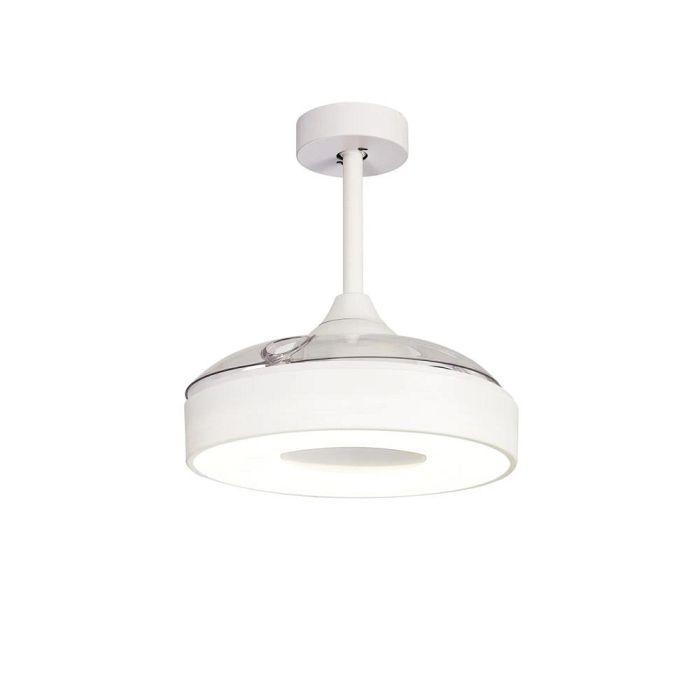 Coin LED White And Clear Mini Revesible CCT Adjustable Fan Light M8219