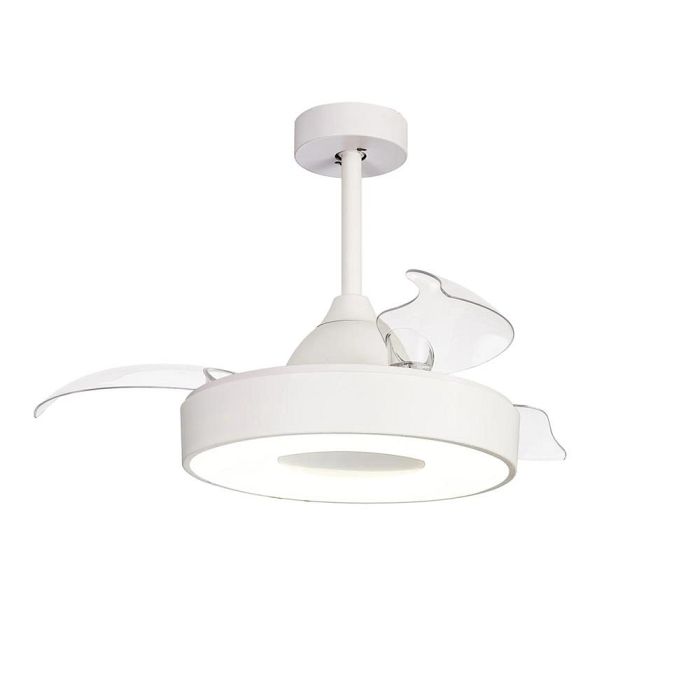 Coin LED White And Clear Mini Revesible CCT Adjustable Fan Light M8219
