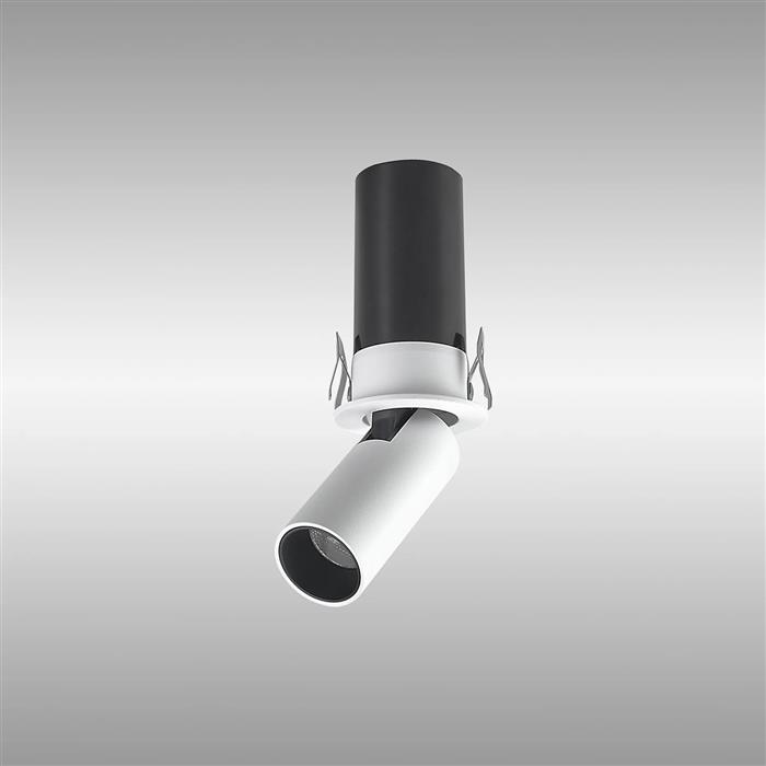 Garda Mini LED 5 Watt 3000k White Recessed Retractable Swivel Downlight M9137