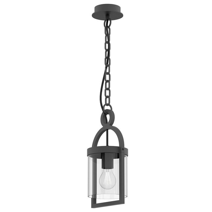 Maya IP54 Anthracite Ceiling Pendant Lantern M6555