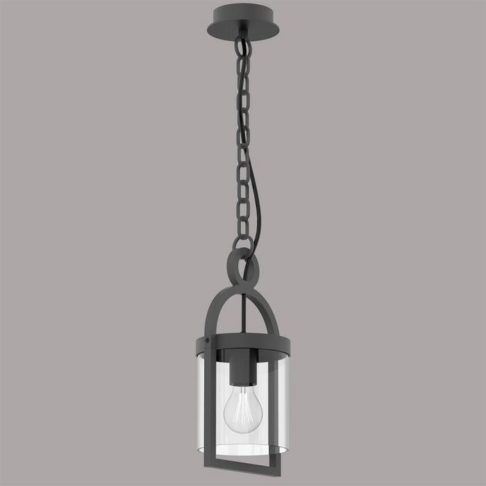 Maya IP54 Anthracite Ceiling Pendant Lantern M6555