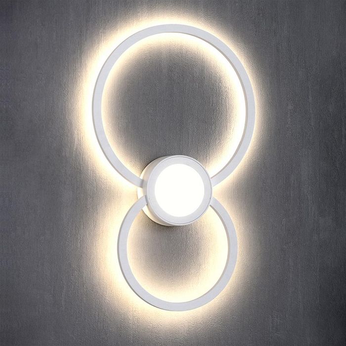 Mural White Circles Dimmable LED Wall Light M7840