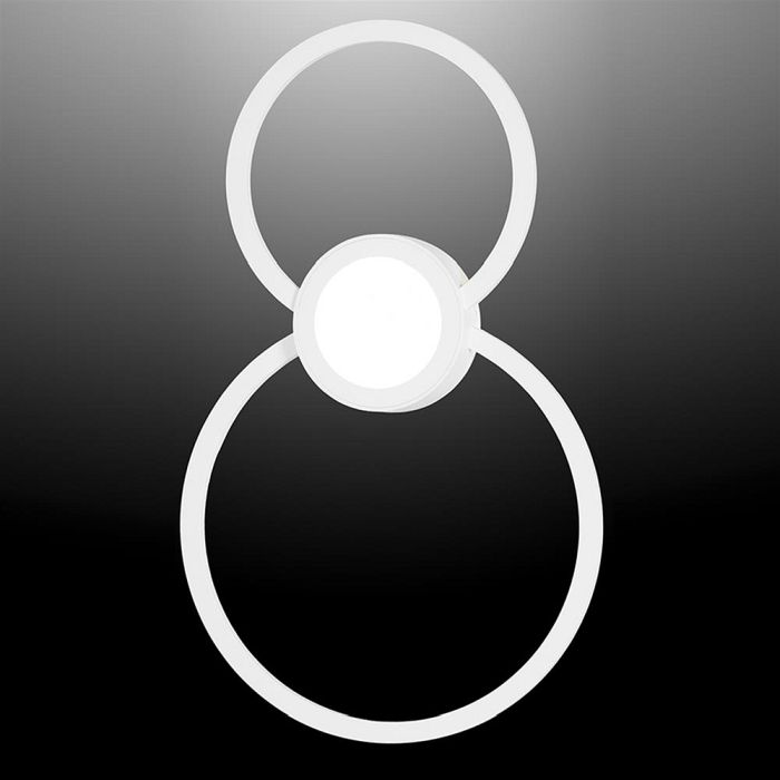 Mural White Circles Dimmable LED Wall Light M7840