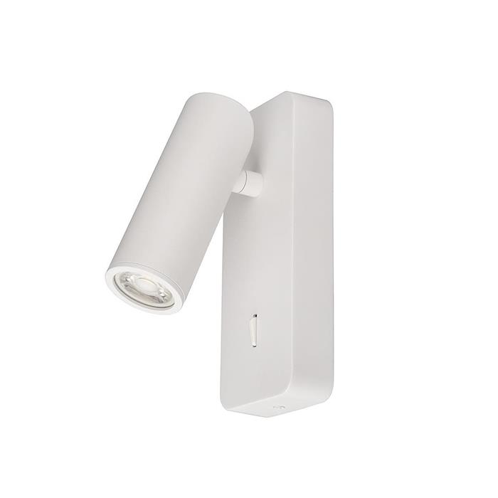 Notte White Adjustable Head Switched Spotlight M8873