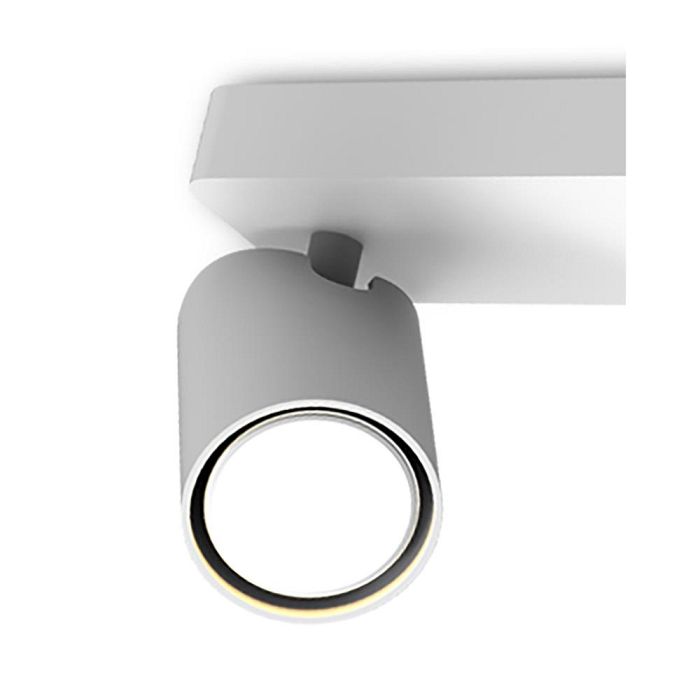 Sal Matt White Double Adjustable Ceiling Spotlight M6282