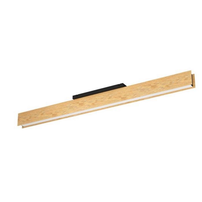 Anchorena-Z LED Black And Wood Flush Ceiling Light 900387