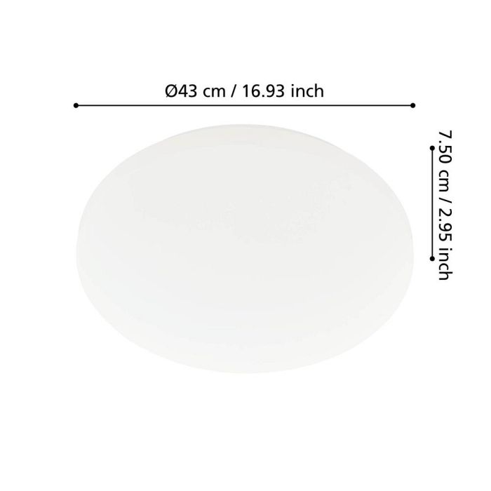 Approdo Large LED IP54 White Flush Mounted Porch Light 901526
