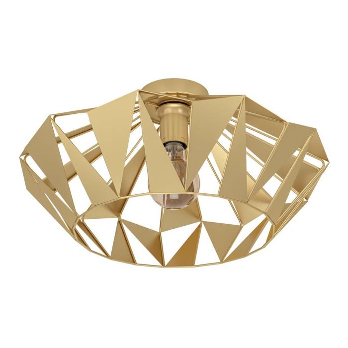 Carlton Gold Cut-Out Semi Flush Ceiling Fitting 43908