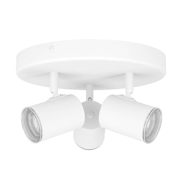 Consuma 1 IP44 Round 3 Light White Bathroom Ceiling Spotlight 901962
