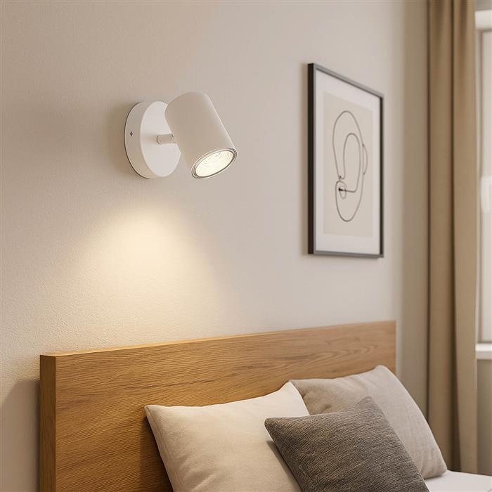 Consuma 1 IP44 White Adjustable Bathroom Single Spotlight 901961