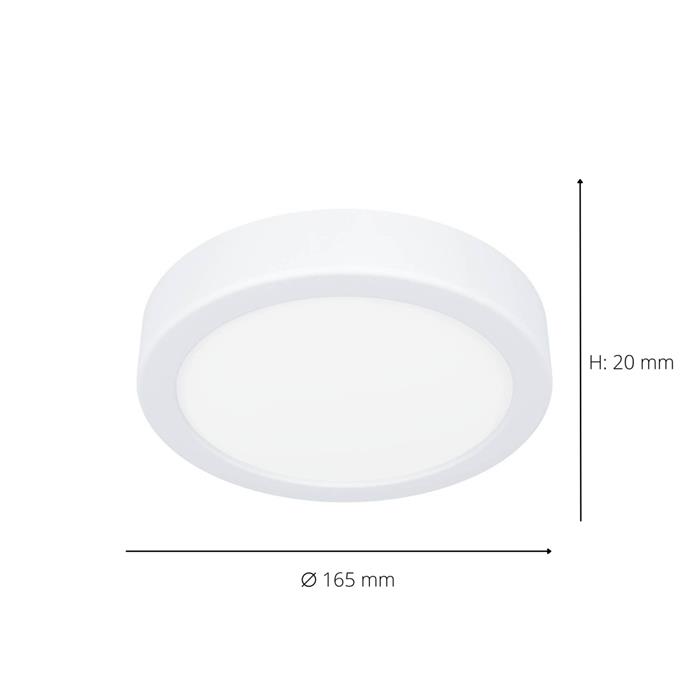Fueva 6 IP44 LED CCT White Surface Mounted Flush Bathroom Fitting 901332