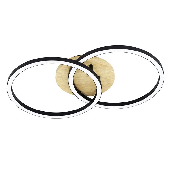 Lomaltas-Z LED Round Wood RGB And Tunable White Flush Fitting 901743