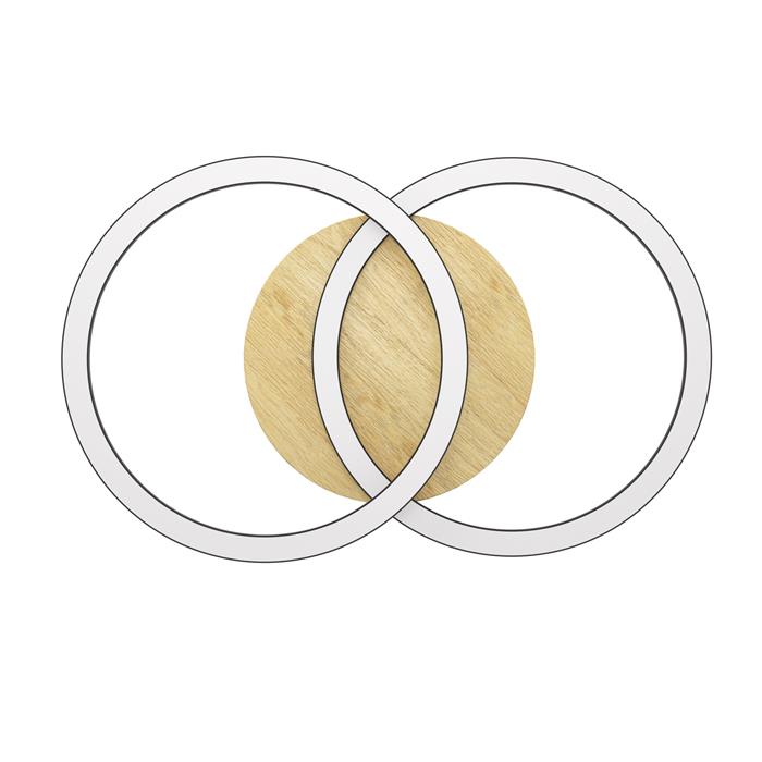 Lomaltas-Z LED Round Wood RGB And Tunable White Flush Fitting 901743