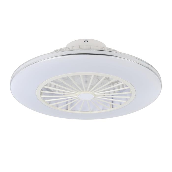 Lovisca LED White And Silver Fan Ceiling Light 35142
