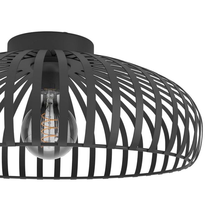 Mogano Large Black Semi-Flush Ceiling Fitting 900721