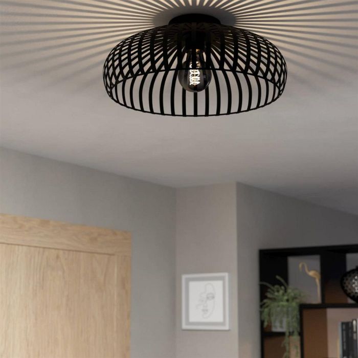 Mogano Large Black Semi-Flush Ceiling Fitting 900721
