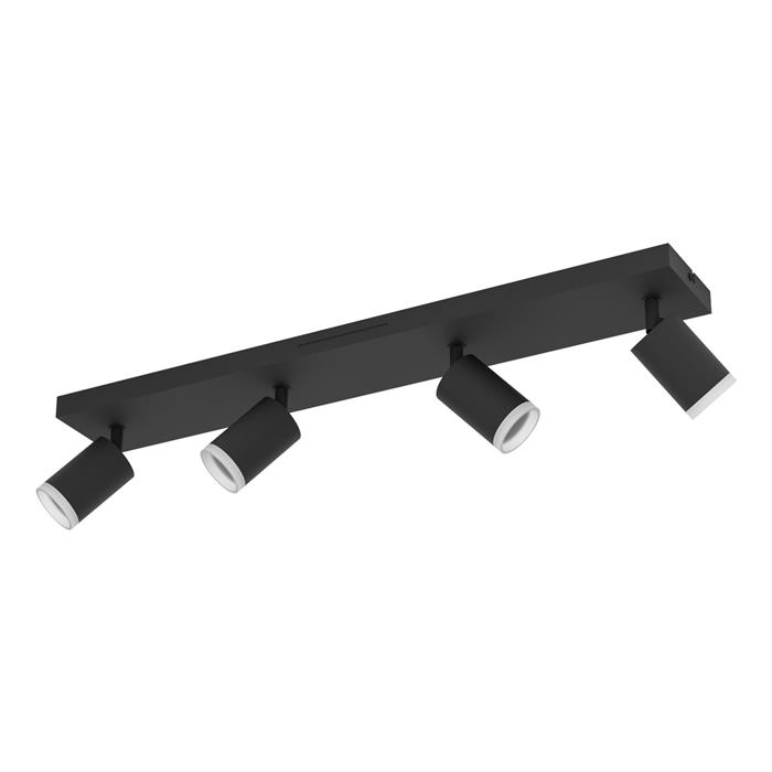 Melitello-Z LED Black Steel RGB And Tunable White Four Head Spotlight 901942