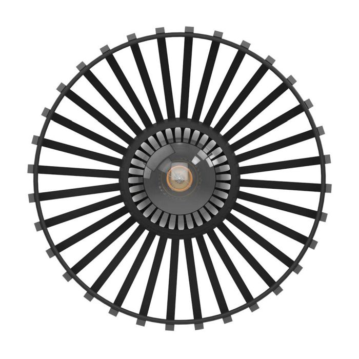 Mogano 3 Black Semi-Flush Ceiling Light 900792